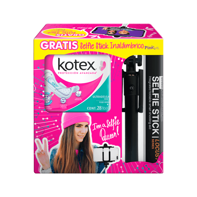 Kotex® Ultradelgada + 1 Selfie Stick