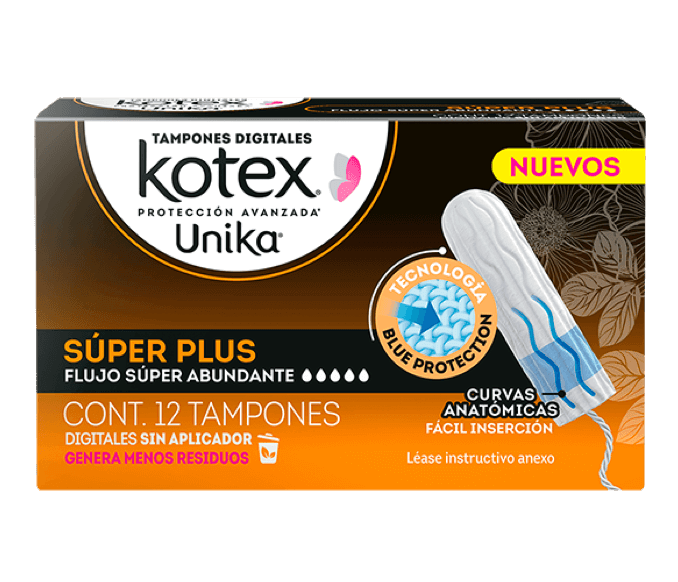 Tampones digitales Kotex® Unika® Súper Plus