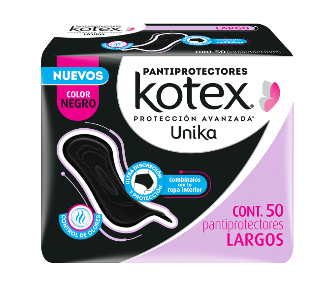 Pantiprotectores Kotex® Unika Black